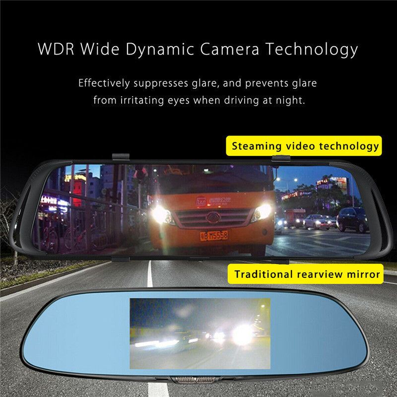 10quot-HD-1080P-Dual-Lens-Car-DVR-Dash-Cam-Video-Camera-Recorder-Rearview-Mirror-1648076