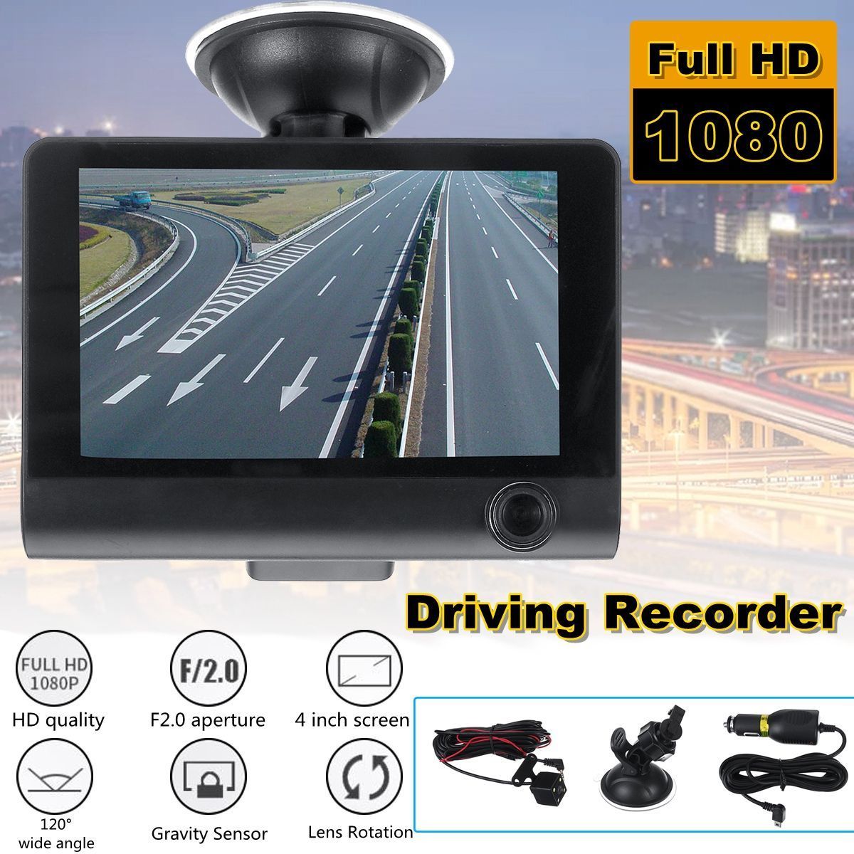 2-in-1-4quot-Large-LCD-Driving-Recorder--Explosion-Speed-Radar-HD-Car-DVR-Camera-1764732