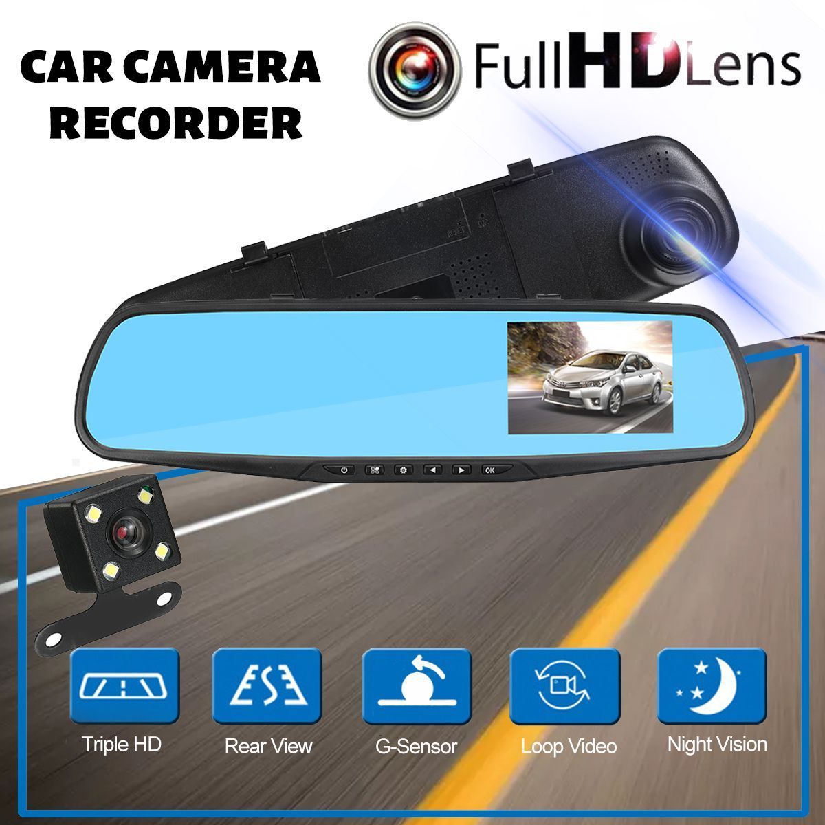 3543quot-Car-DVR-HD-1080P-Dual-Lens-Rearview-Dash-Cam-LCD-Recorder-Rear-Camera-1648192