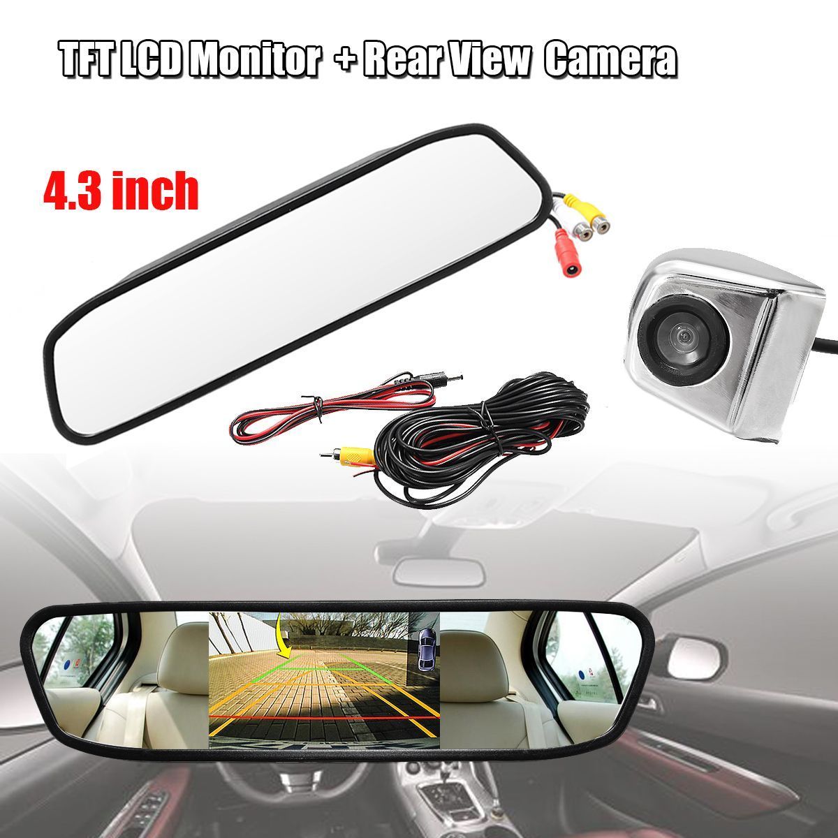 43-Inch-Car-TFT-Color-LCD-Display-Monitor-Mirror-HD-CCD-Reverse-Rear-View-Backup-DVR-Camera-Kit-1332598