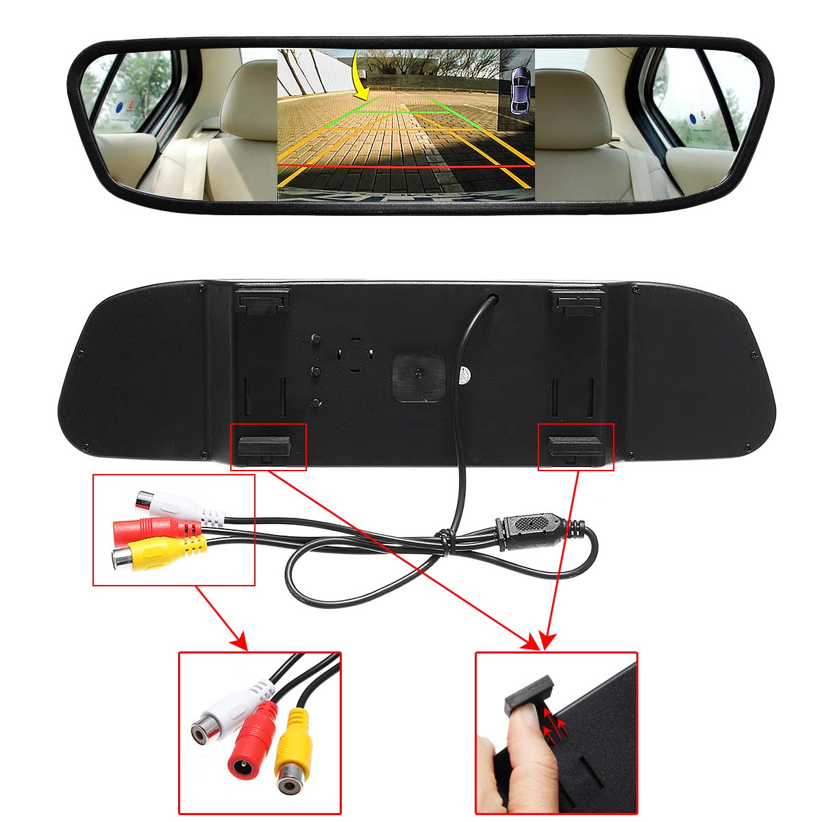 43-Inch-Car-TFT-Color-LCD-Display-Monitor-Mirror-HD-CCD-Reverse-Rear-View-Backup-DVR-Camera-Kit-1332598