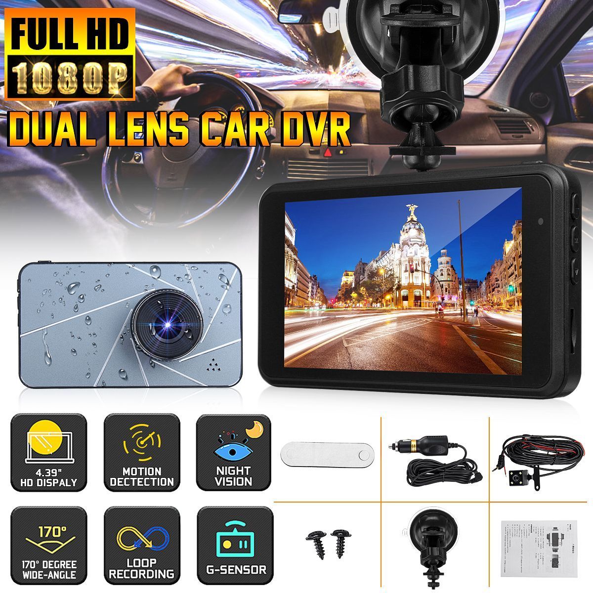 439-Inch-HD-1080P-Dual-Lens-Car-DVR-Front-Rear-Camera-Video-Dash-Cam-Recorder-1611408