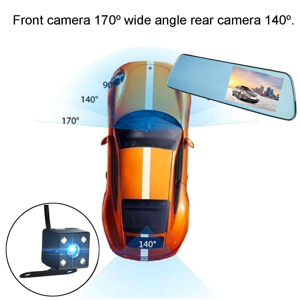 43quot-Dual-Lens-1080P-Car-DVR-Dash-Cam-Video-Recorder-Rear-View-Mirror-Camera-1610270