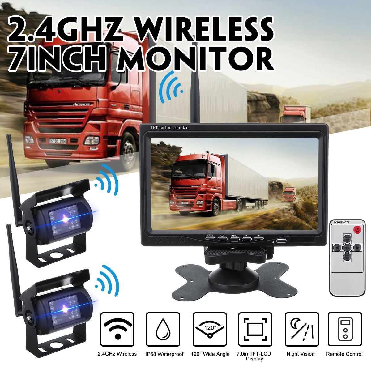 7-inch-Car-DVR-24GHZ-Wireless-Night-Vision-Waterproof-Reversing-Camera-1570032