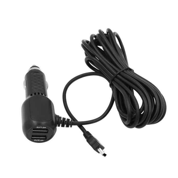 Double-USB-Cigarett-e-Lighter-Car-Charger-Recorder-DVR-Power-Cord-Cable-35M-1581053