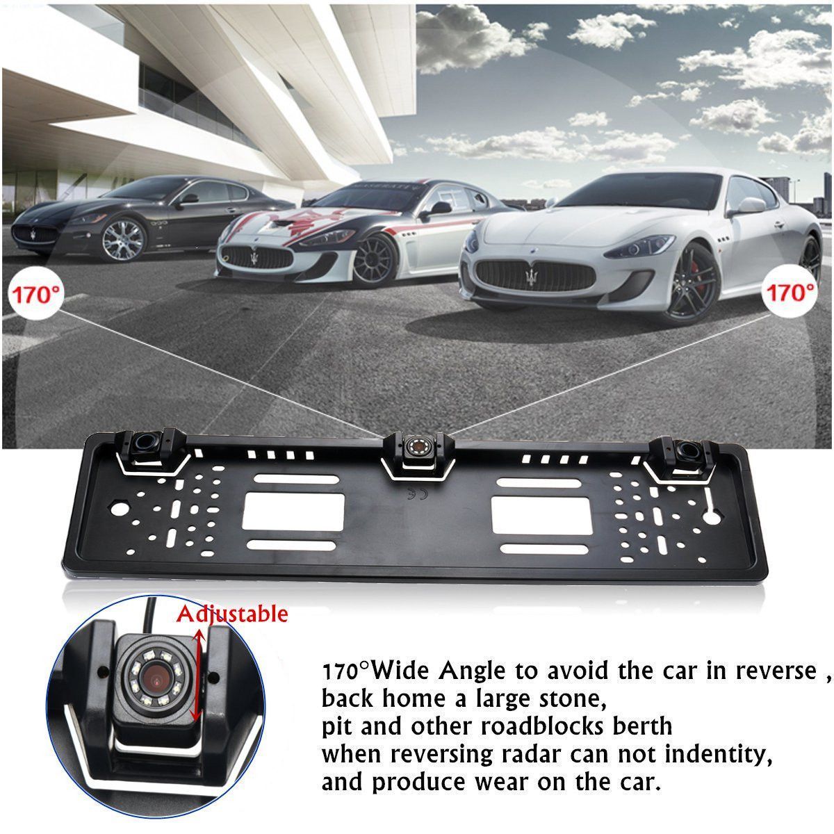 EU-Car-SUV-Parking-Sensors-Radar-Rearview-Backup-Camera-License-Plate-Frame-Kit-1359085