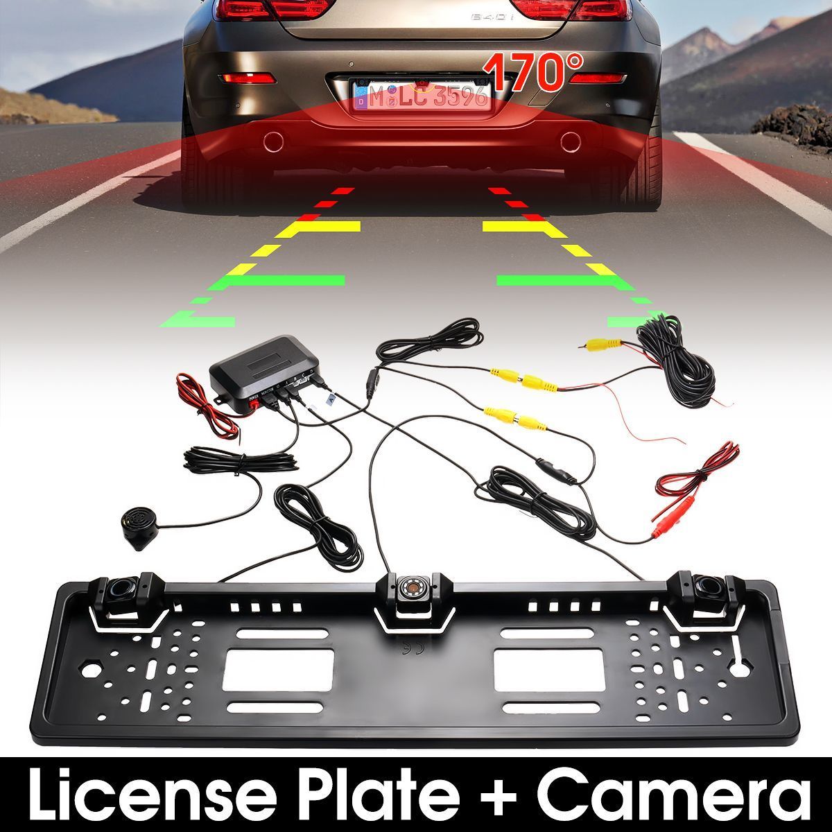 EU-Car-SUV-Parking-Sensors-Radar-Rearview-Backup-Camera-License-Plate-Frame-Kit-1359085