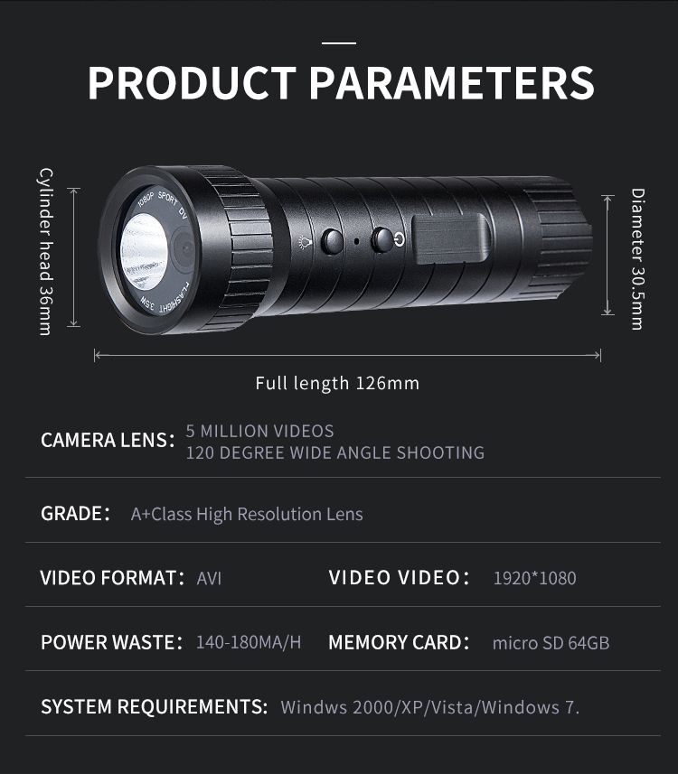 MC51-HD-Wide-Angle-Sport-DV-Camera-1080P-Waterproof-Flashlight-with-Light-Mini-1606147