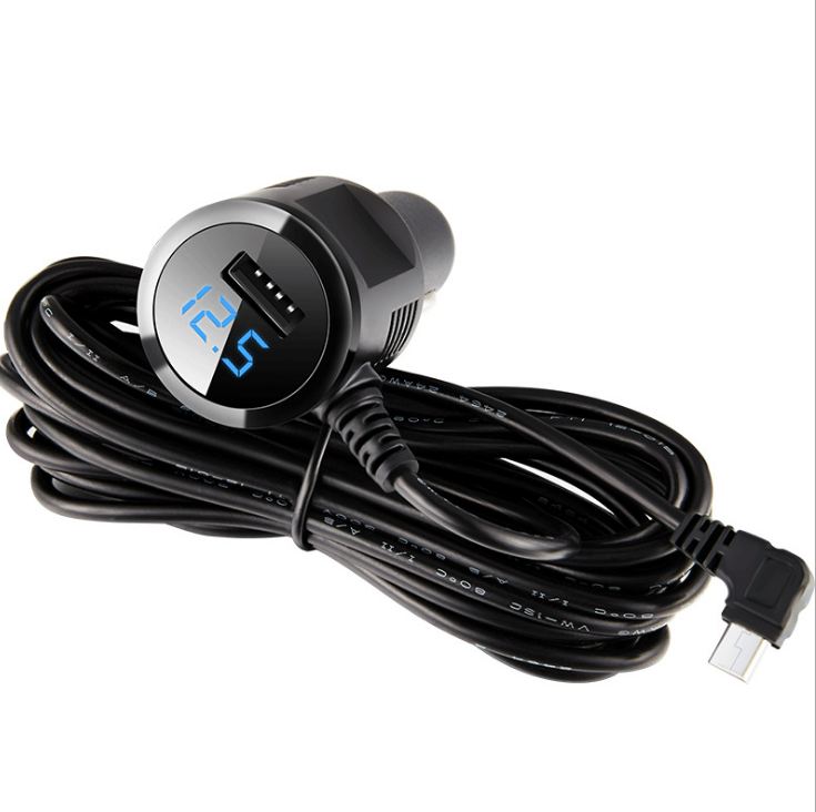 USB-Micro-USB-Cigarett-e-Lighter-QC30-Fast-Car-Charger-with-Voltage-Display-GPS-Navigator-DVR-Power--1580986