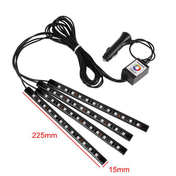 10W-SMD5050-12LED-Car-Atmosphere-Light-Multi-color-Interior-LED-Strip-Decorative-Lamp-App-Control-1083515