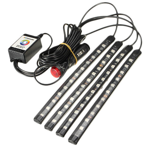 10W-SMD5050-12LED-Car-Atmosphere-Light-Multi-color-Interior-LED-Strip-Decorative-Lamp-App-Control-1083515