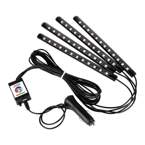 10W-SMD5050-12LED-Car-Atmosphere-Light-Multi-color-Interior-LED-Strip-Decorative-Lamp-App-Control-1083515