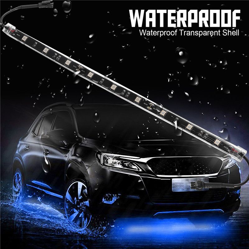 14Pcs-12-Inch-Blue-5050-126LED-Slim-Strip-Decoration-Lights-Car-Neon-Accent-Undercar-Glow-Lighting-U-1636905