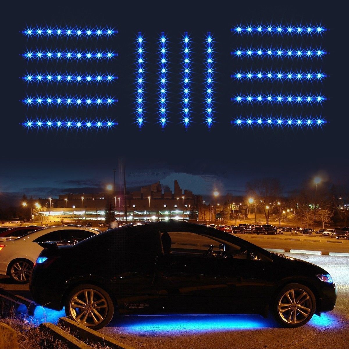 14Pcs-12-Inch-Blue-5050-126LED-Slim-Strip-Decoration-Lights-Car-Neon-Accent-Undercar-Glow-Lighting-U-1636905