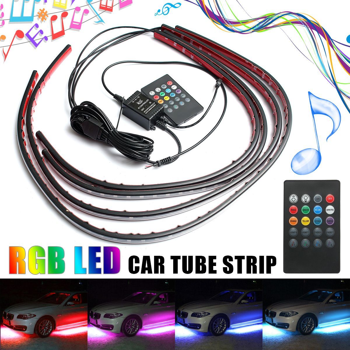 4pcs-Waterproof-RGB-Car-LED-Decoration-Lights-Strip-Underglow-Neon-Lamp-Kit-12V-with-Remote-Control-1342962