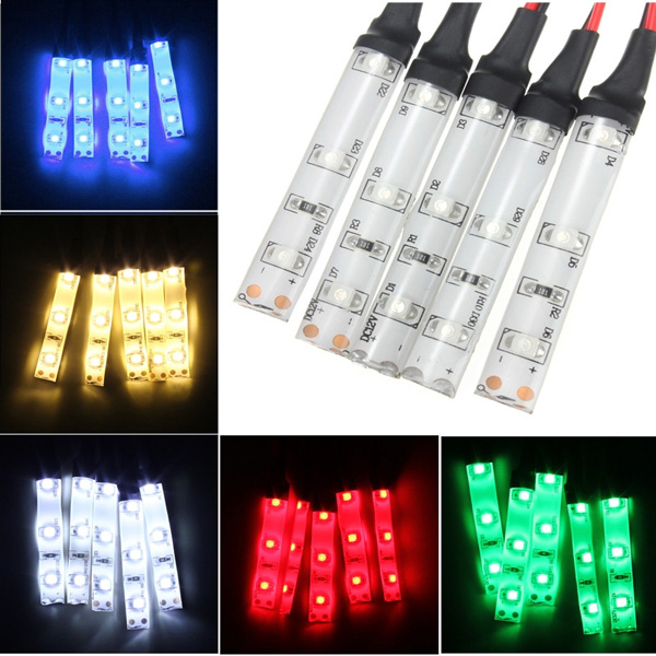 5pcs-IP65-DC12V-3528-SMD-Red-Green-Blue-White-3LED-Strip-Lights-994531