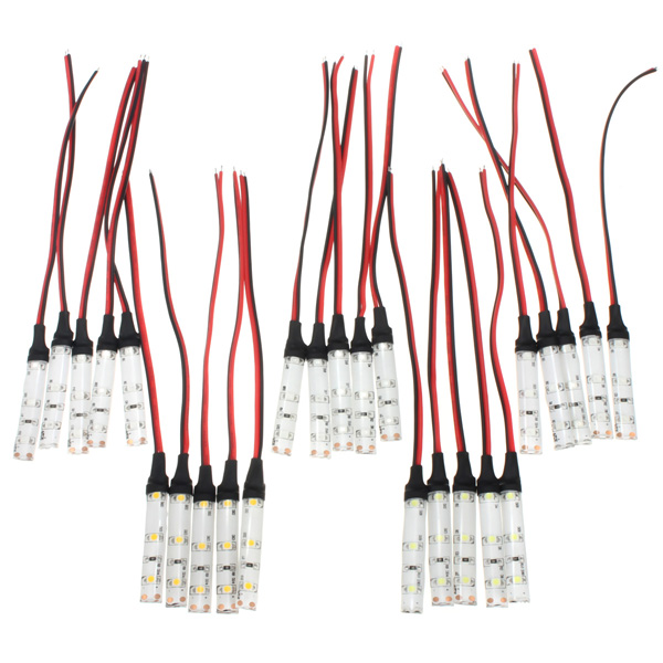 5pcs-IP65-DC12V-3528-SMD-Red-Green-Blue-White-3LED-Strip-Lights-994531