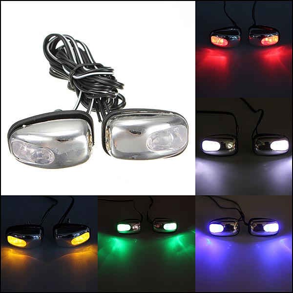 Chrome-LED-Light-Lamp-Wind-Shield-Jet-Spray-Nozzle-Wiper-Washer-Eyes-910593