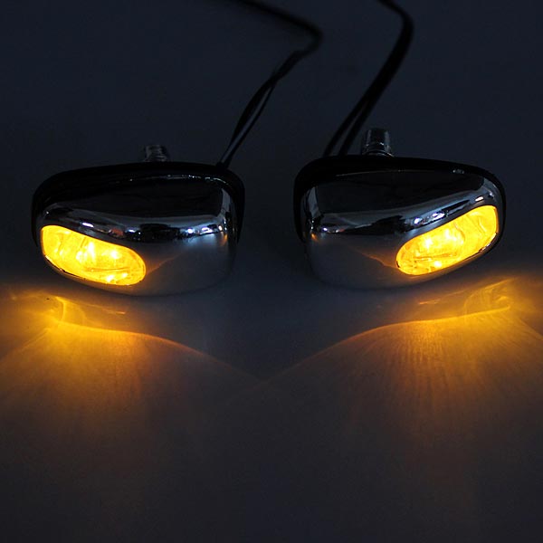 Chrome-LED-Light-Lamp-Wind-Shield-Jet-Spray-Nozzle-Wiper-Washer-Eyes-910593