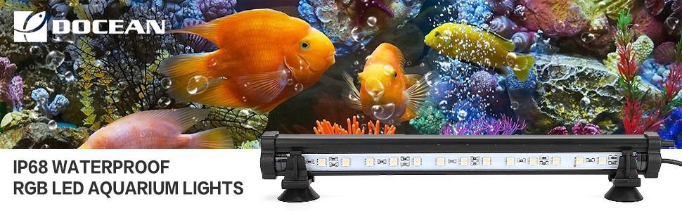 DOCEAN-LED-RGB-Aquarium-Light-18cm-16-Color-RF-Remote-Control-Waterproof-Fish-Tank-Underwater-Lamp-1537266