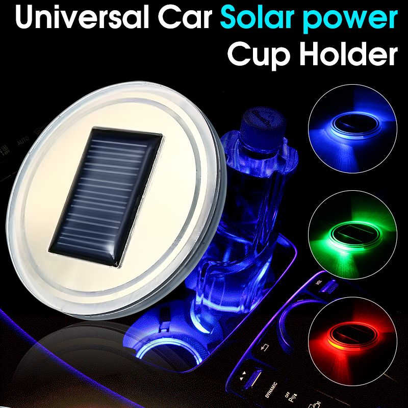 Universal-Solar-Power-Car-Cup-Holder-Pad-Multi-color-LED-Atmosphere-Light-Acrylic-Mat-BlueRedGreen-1189688