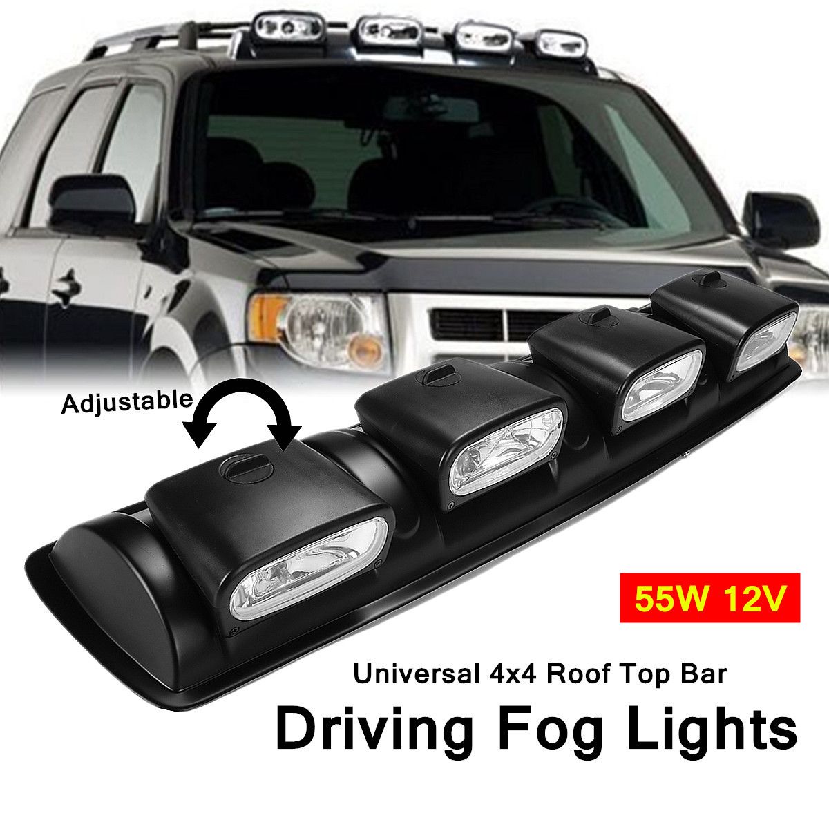 12V-H3-Black-Car-4x4-Roof-Top-Bar-Fog-Lights-Universal-Off-Road-Spot-Head-Lamps-1297754