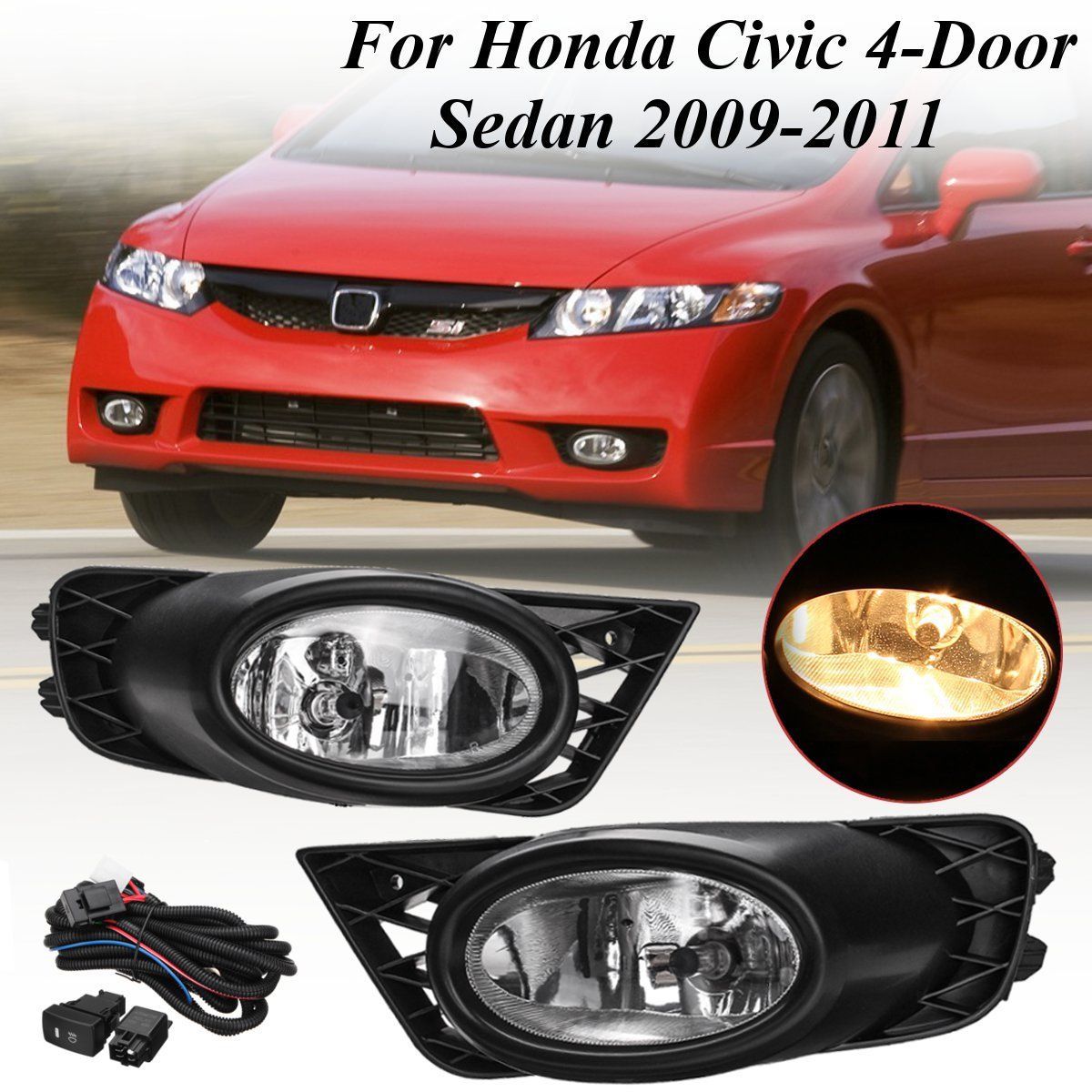 2PCS-H11-55W-Car-Front-Bumper-Fog-Lights-Lamp-for-Honda-Civic-4-Door-Sedan-2009-2011-1307404