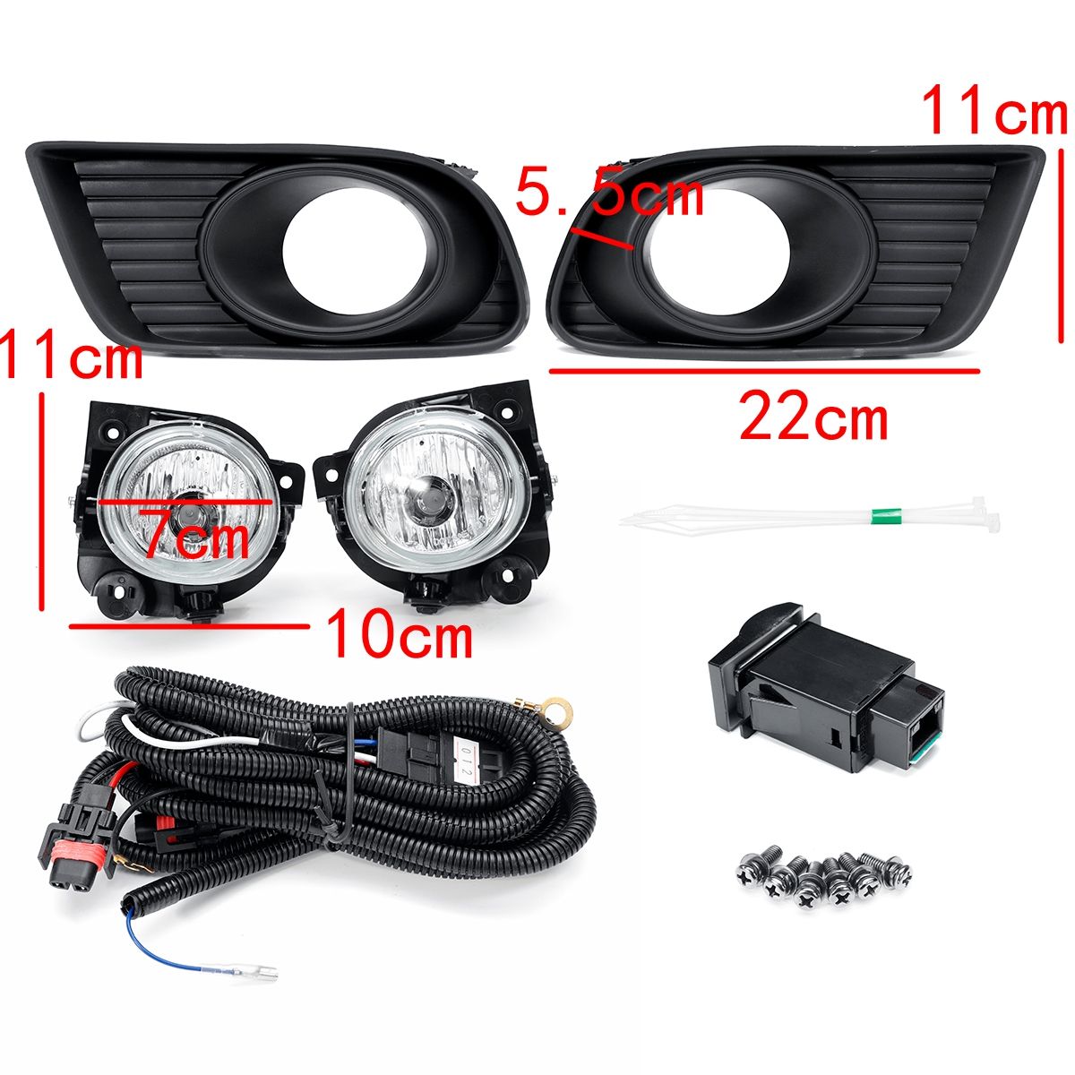 2Pcs-Car-Front-Bumper-Fog-Lights-Auto-Lamps--H11-Bulb-With-Covers-Wiring-Harness-Kit-For-Mazda-BT-50-1674207