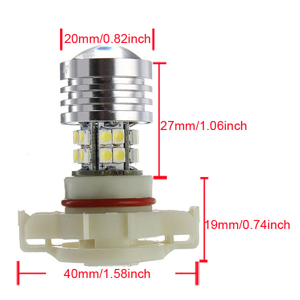 5202-5201-H16-LED-20SMD-500lm-DRL-Driving-Fog-Light-Bulb-White-3W-12V-915180