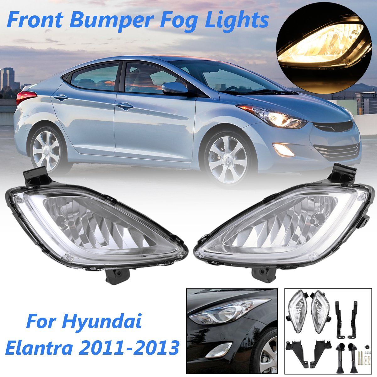 A-Pair-Left-Right-Clear-Front-Bumper-Car-Fog-Lights-Lamps-For-Hyundai-Elantra-2011-2013-1280884