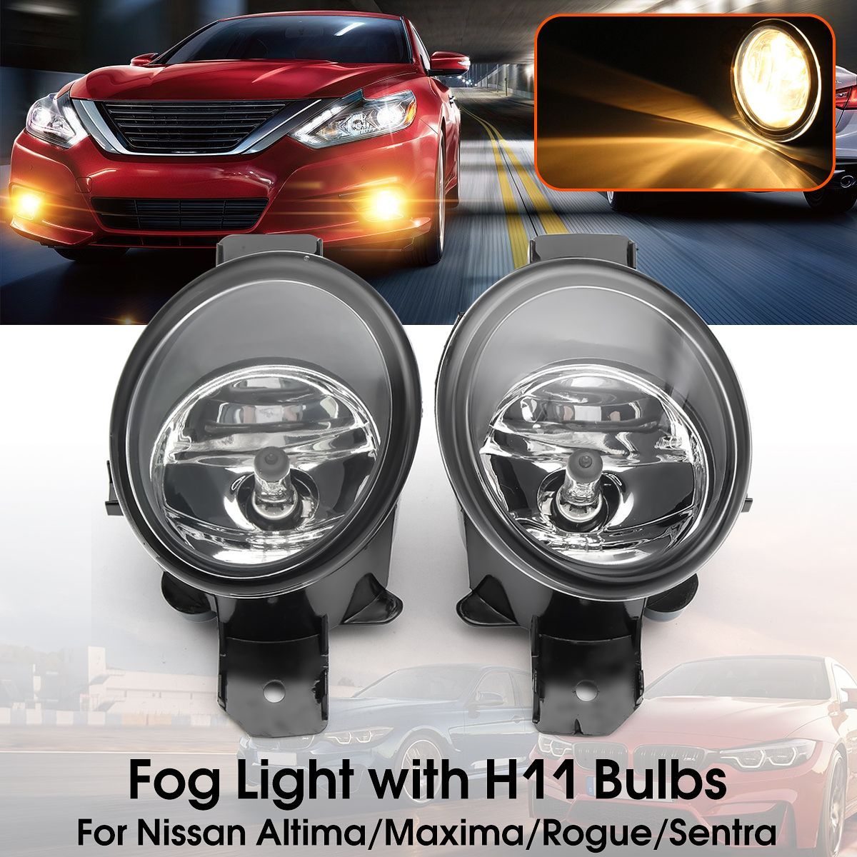 Car-Front-Bumper-Fog-Lights-Amber-with-H11-Bulbs-Pair-for-Nissan-Altima-Maxima-Rogue-Sentra-1406916