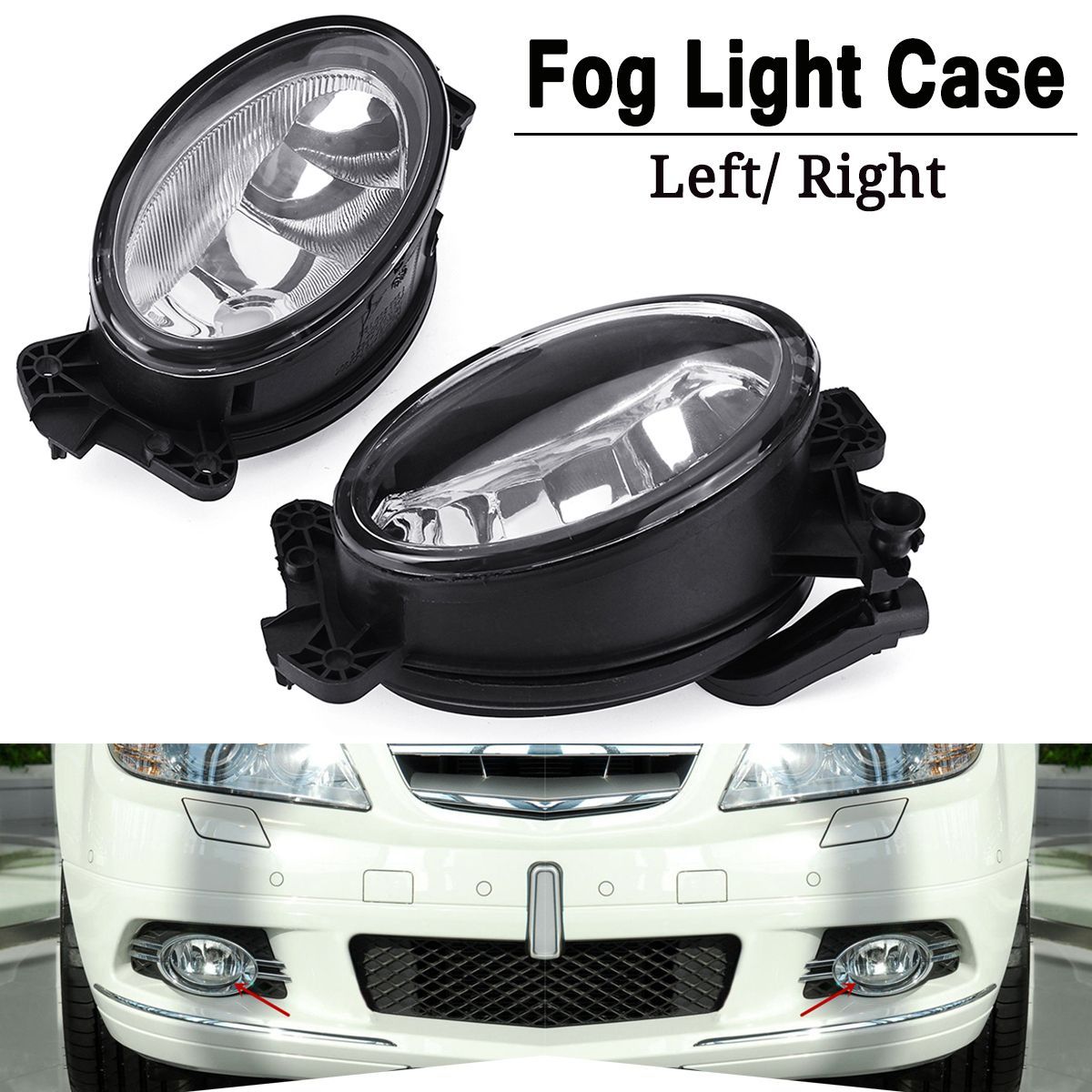 Car-Front-Bumper-Fog-Lights-Lamp-Case-with-No-Bulb-For-Benz-W204-W211-W219-W164-2007-2012-1579820