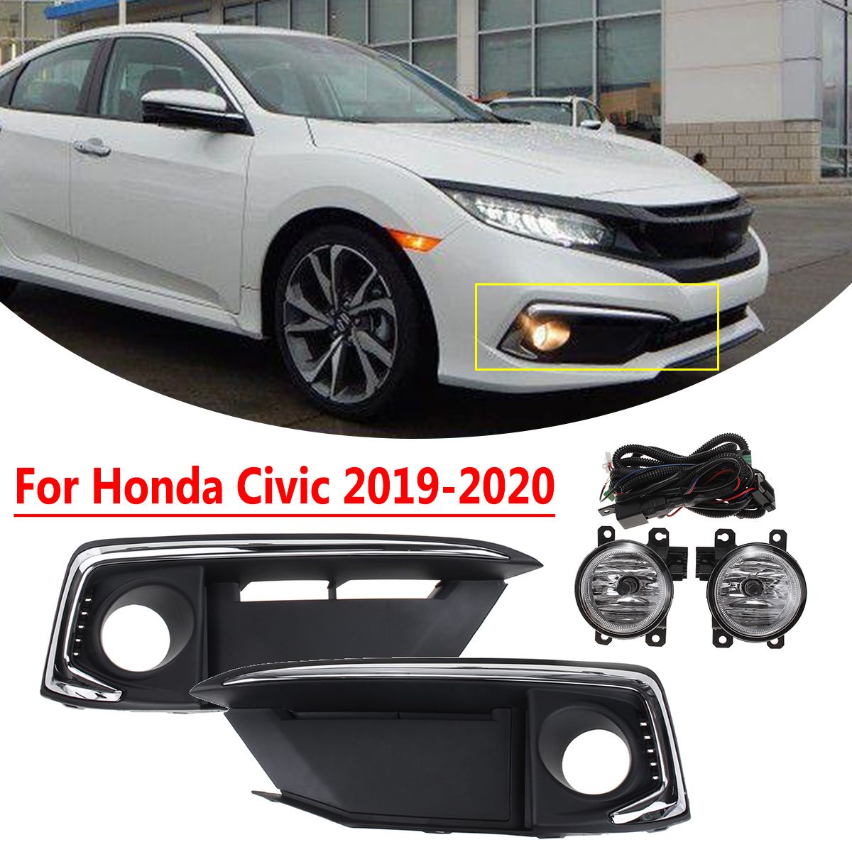 Car-Front-Bumper-Fog-Lights-Lamp-Set-with-Wiring-Switch-Relay-for-Honda-Civic-2019-2020-1598466