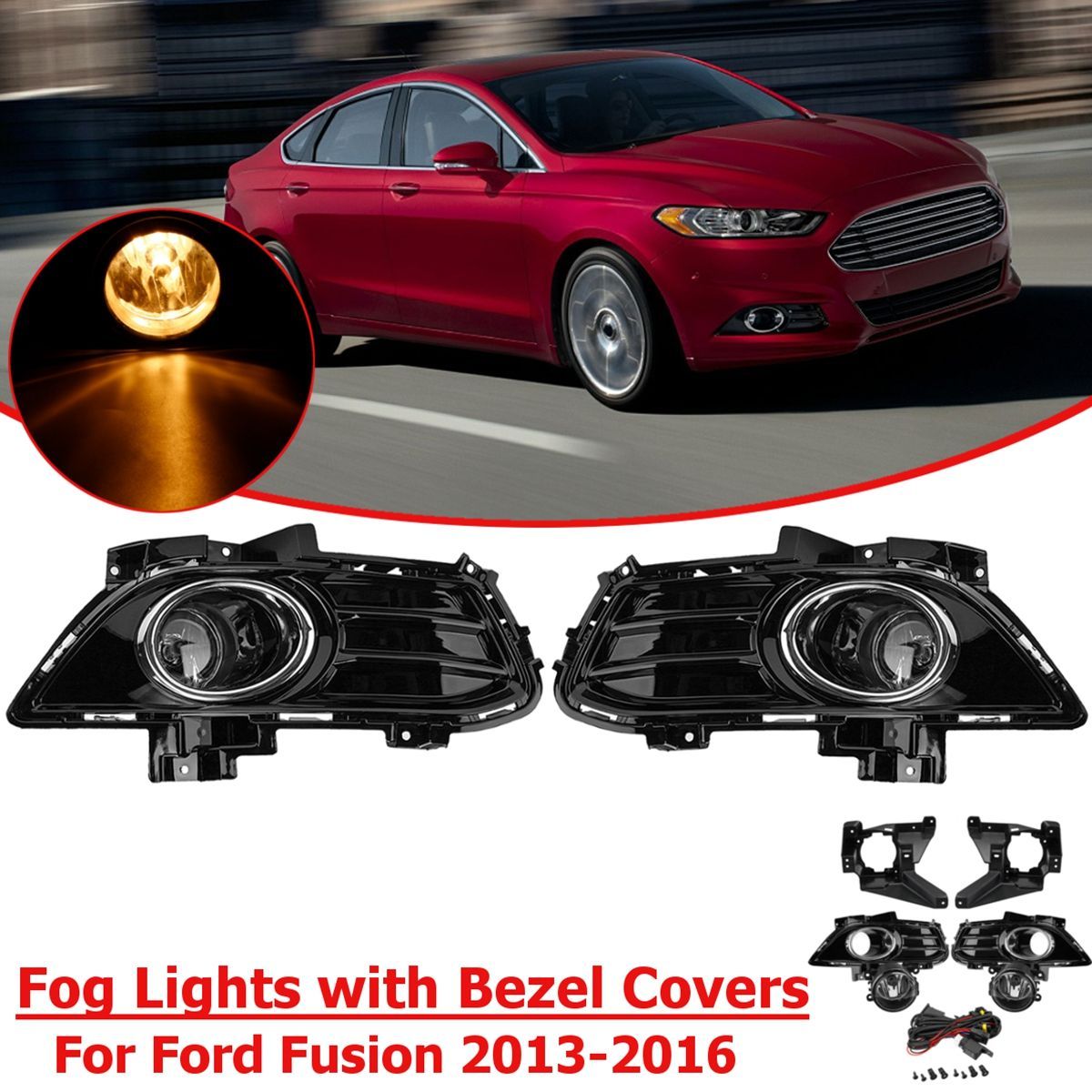 Car-Front-Bumper-Fog-Lights-Lamp-with-Bulb-Wiring-Switch-Bezel-Pair-for-Ford-Fusion-2013-2016-1344888