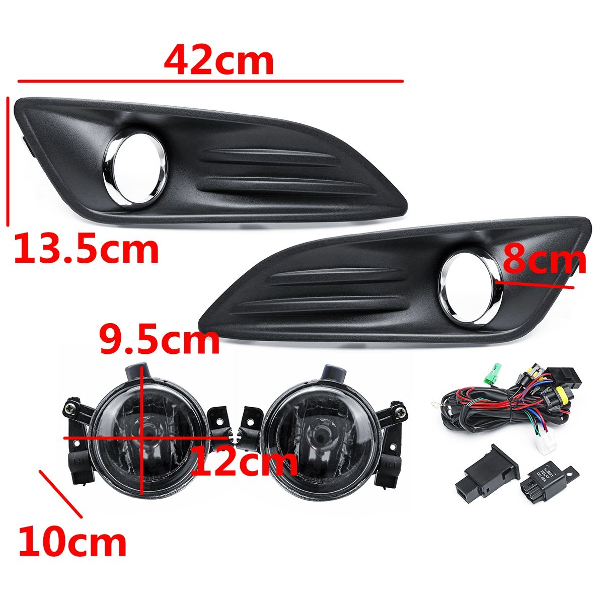 Car-Front-Bumper-Fog-Lights-Lamp-with-Covers-Wiring-for-Ford-Fiesta-2013-2017-1434230