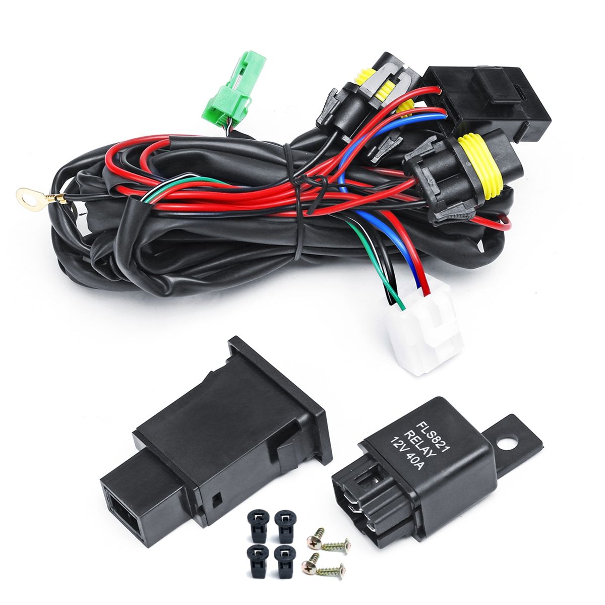 Car-Front-Bumper-Fog-Lights-Lamp-with-Covers-Wiring-for-Ford-Fiesta-2013-2017-1434230