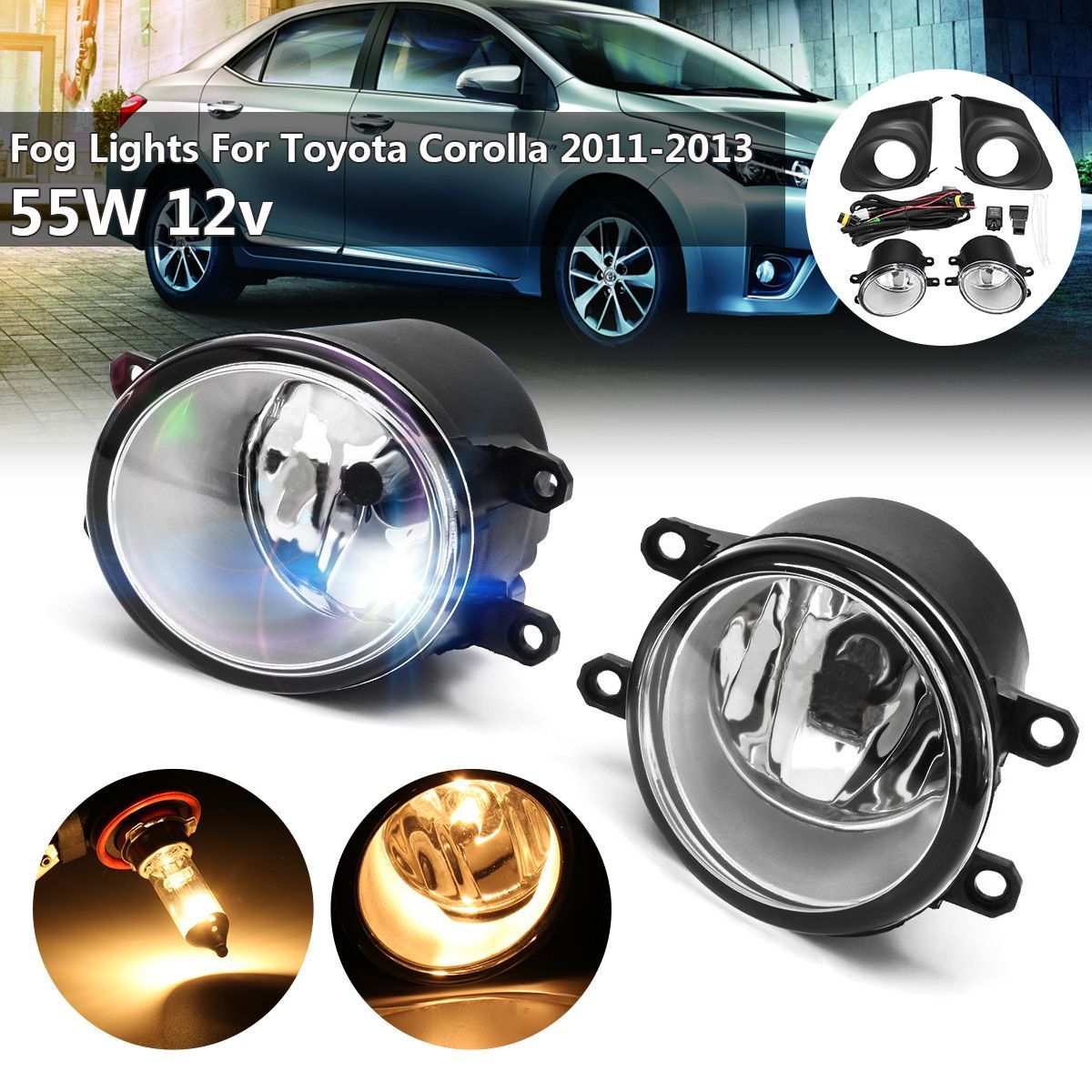Car-Front-Bumper-Fog-Lights-Lamp-with-H11-Bulb-Switch-Kit-Pair-for-Toyota-Corolla-11-13-1406362