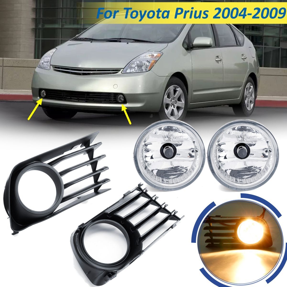 Car-Front-Bumper-Fog-Lights-Lamps-with-Covers-Pair-For-Toyota-Prius-2004-2009-1548750