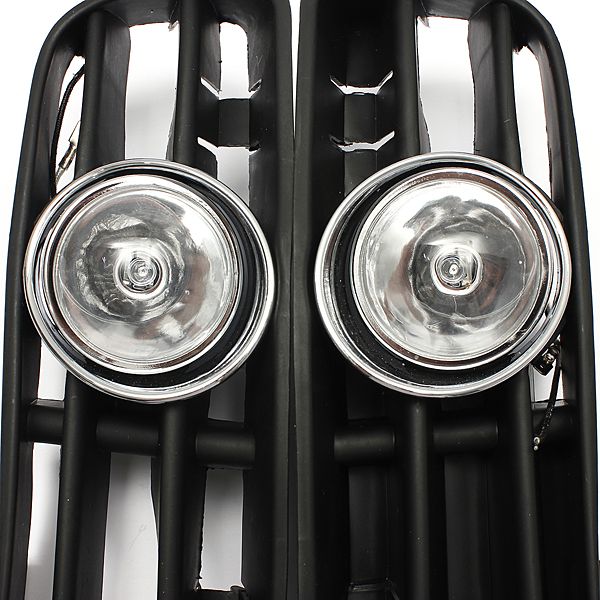 Car-Front-Fog-Light-Lamp-Grille-Set-For-VW-GOLF-1998-2005-Black-930415