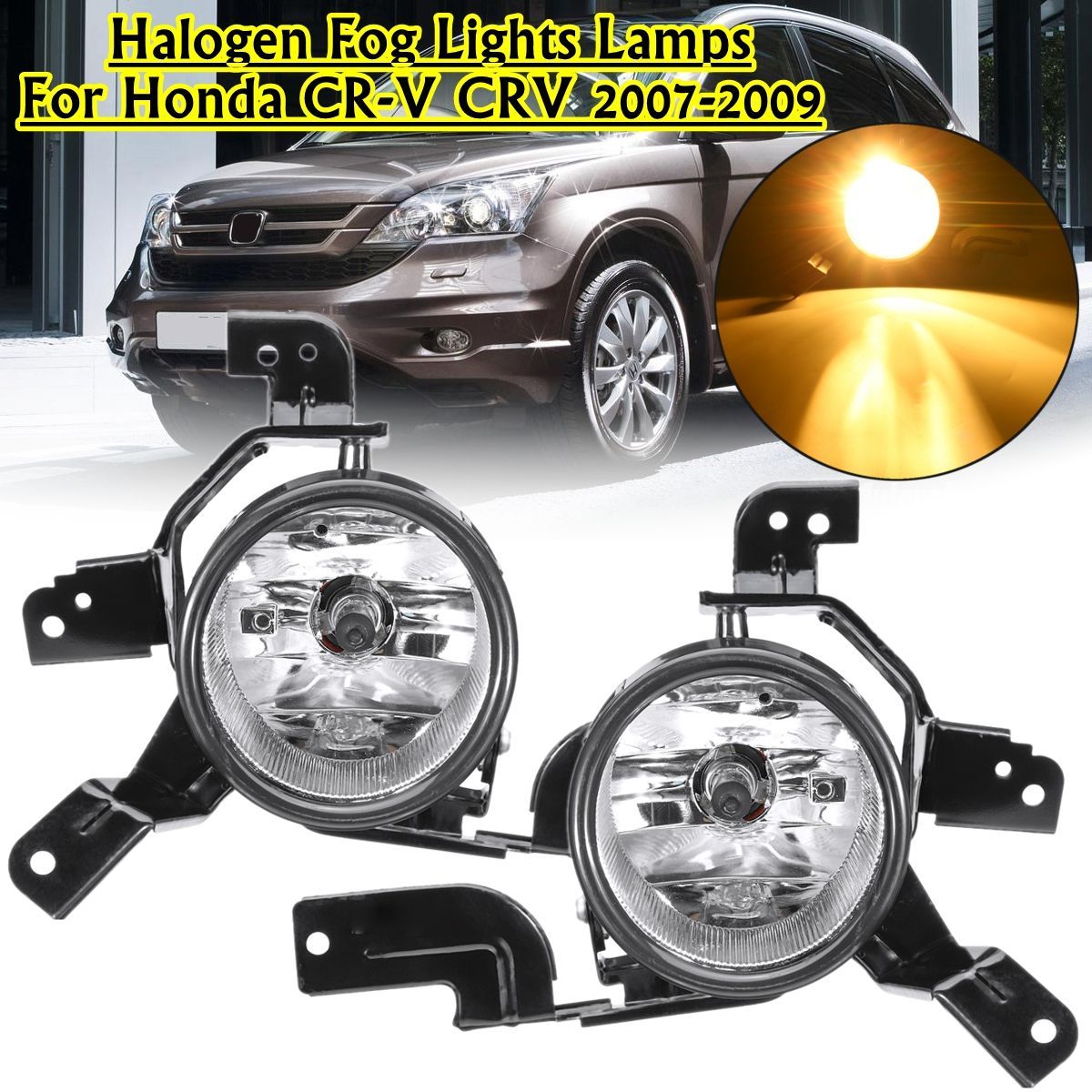 Car-Front-LeftRight-Fog-Lights-Lamps-with-H11-Halogen-Bulb-For-Honda-CR-V-CRV-2007-2009-1557285