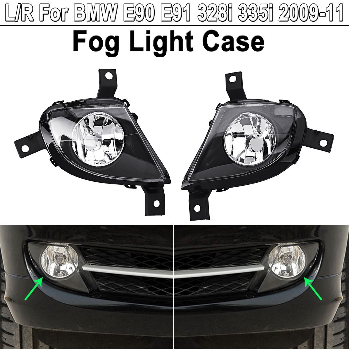 Car-Left-Right-Front-Bumper-Lights-Cover-Fog-Lamps-Case-Emark-63177199893-63177199894-for-BMW-E90-E9-1542487