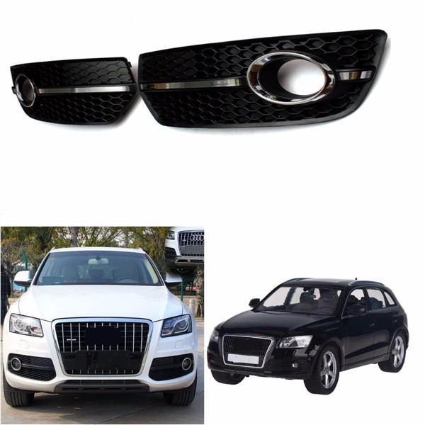 Fog-Light-Cover-S-Line-Grill-Black-ABS-Plastic-and-Chrome-for-VW-Audi-Q5-2009-2011-1018795