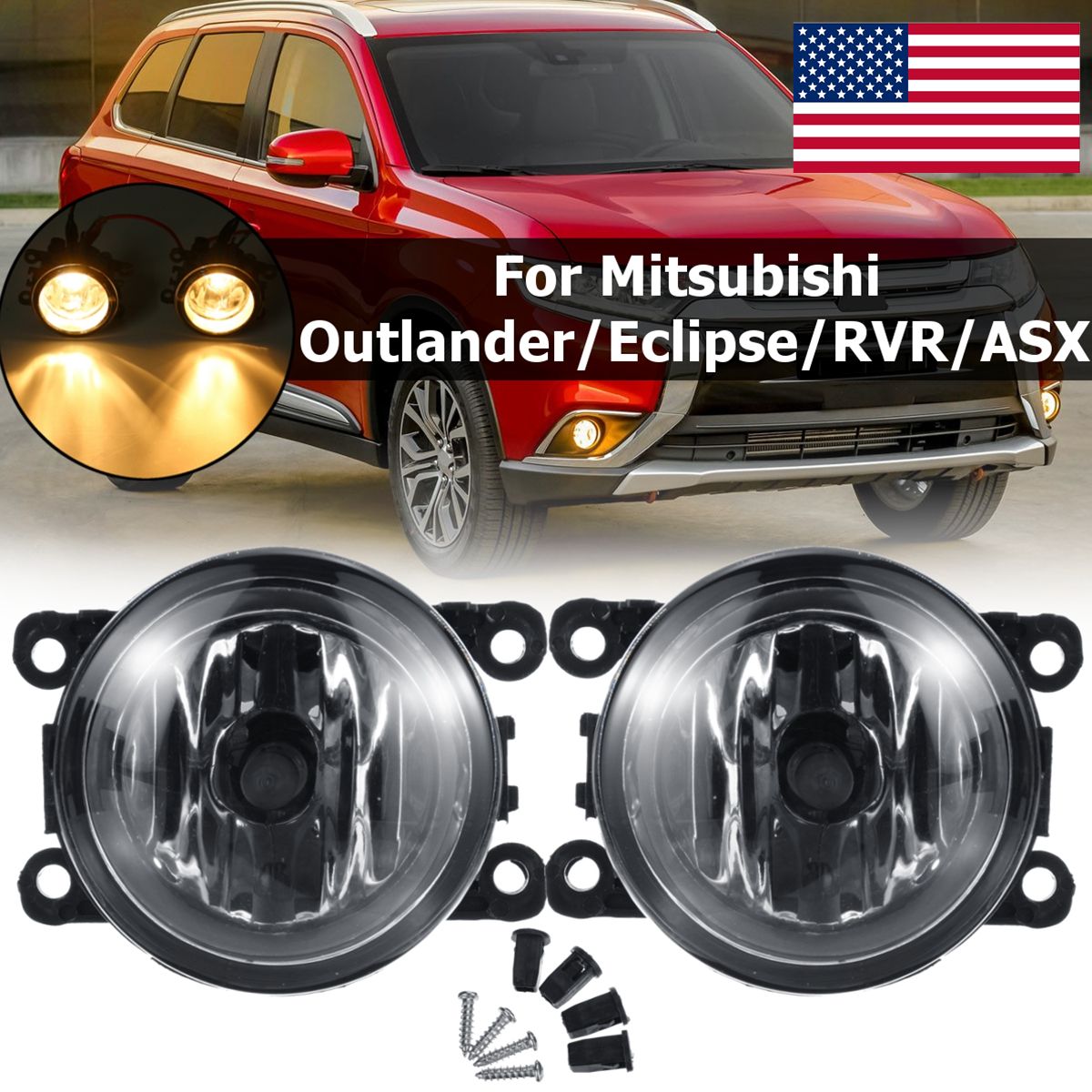 Front-Bumper-Fog-Light-Lamp-with-H11-Bulb-Pair-For-Mitsubishi-Outlander-Sport-ASX-RVR-Eclipse-ASX-1739611