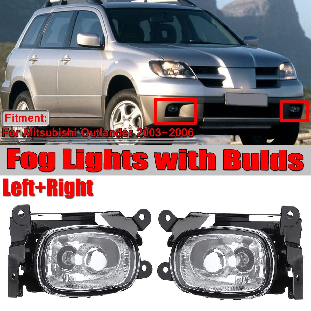 Front-Fog-Lights-Lamp-With-Bulds-Pair-For-Mitsubishi-Outlander-2003-2006-1741602