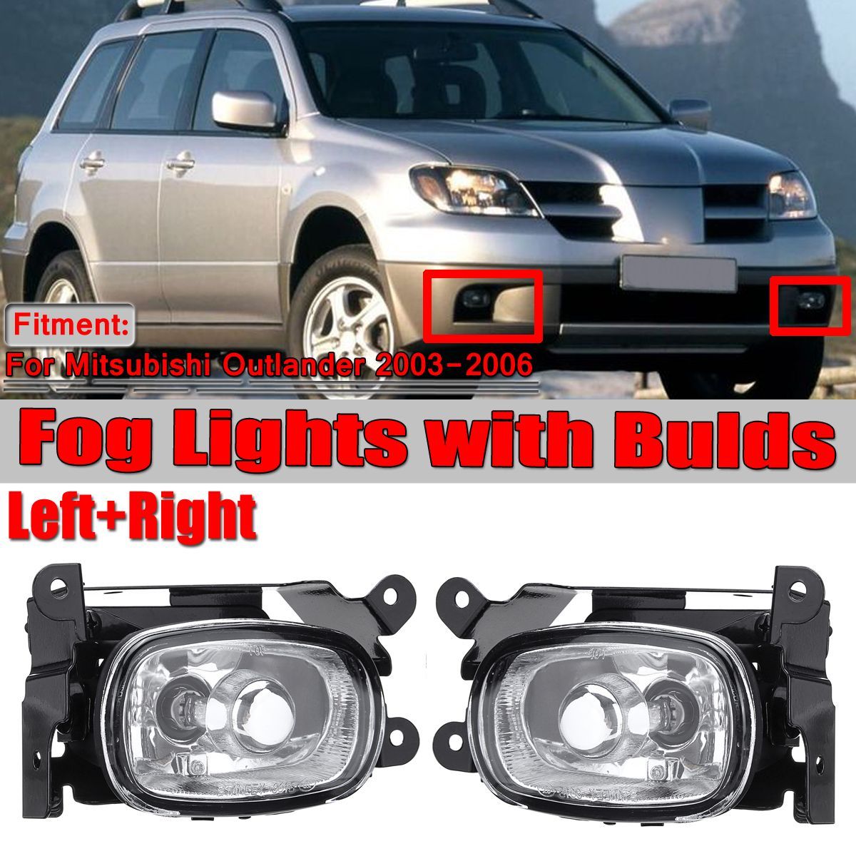 Front-Fog-Lights-Lamp-With-Bulds-Pair-For-Mitsubishi-Outlander-2003-2006-1741602