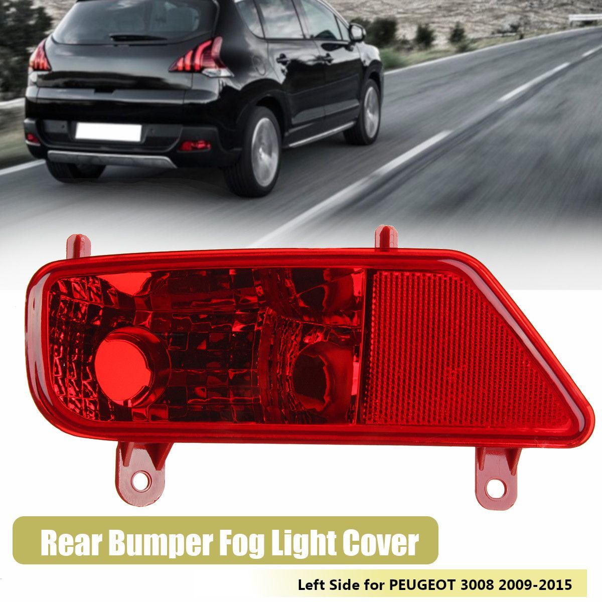 Left-Rear-Bumper-Fog-Light-Lamp-Cover-Passenger-Side-for-PEUGEOT-3008-2009-2015-1316665