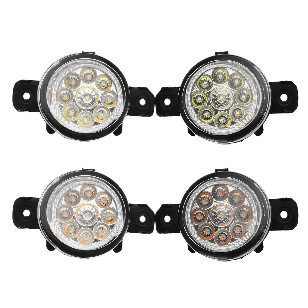 Pair-6W-Car-Front-Fog-Lights-with-H11-bulb-for-Nissan-Altima-Maxima-Rogue-Sentra-YellowWhite-1363729