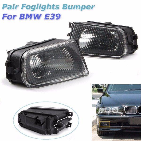 Pair-Black-Fog-Lights-Bumper-Lamp-Cover-Housing-For-BMW-E39-5-Series-97-00-Z3-97-01-1111737