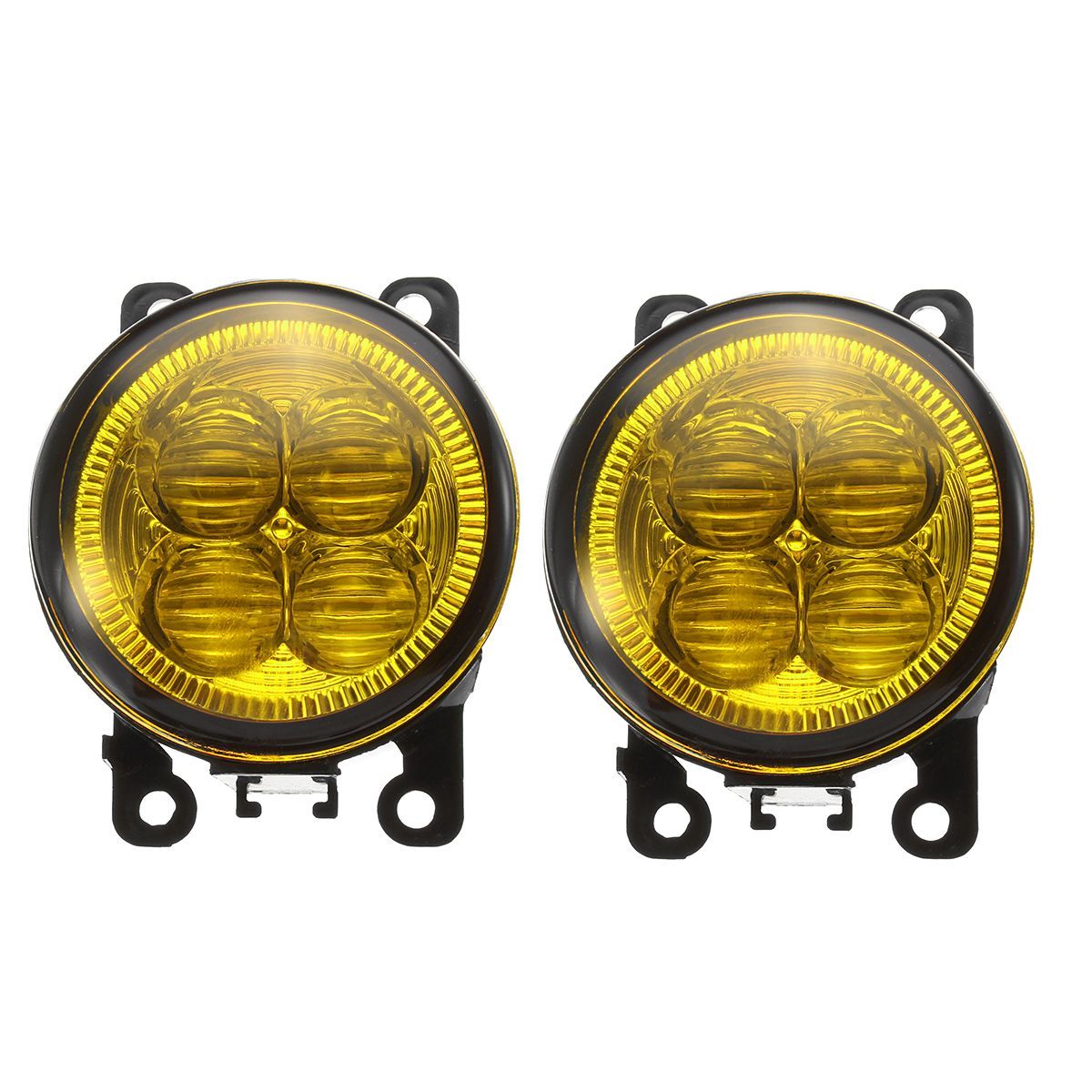 Pair-Car-Fog-Lights-Lamp-with-LED-Bulb-12W-Yellow-for-FordHondaAcuraNissanSuzuki-1364324