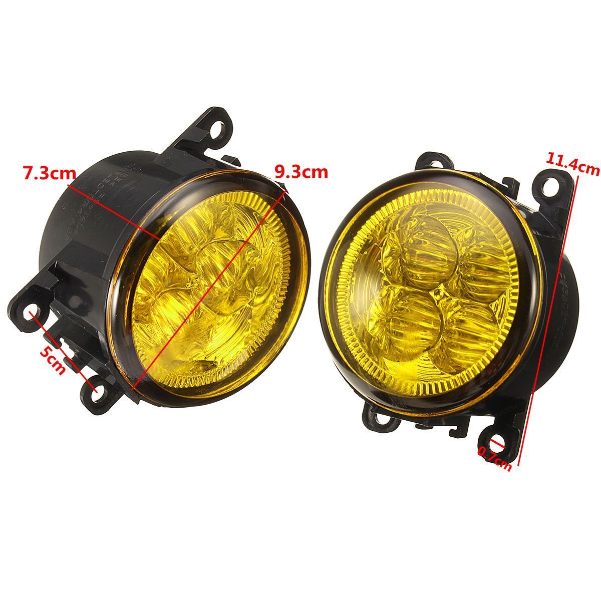 Pair-Car-Fog-Lights-Lamp-with-LED-Bulb-12W-Yellow-for-FordHondaAcuraNissanSuzuki-1364324